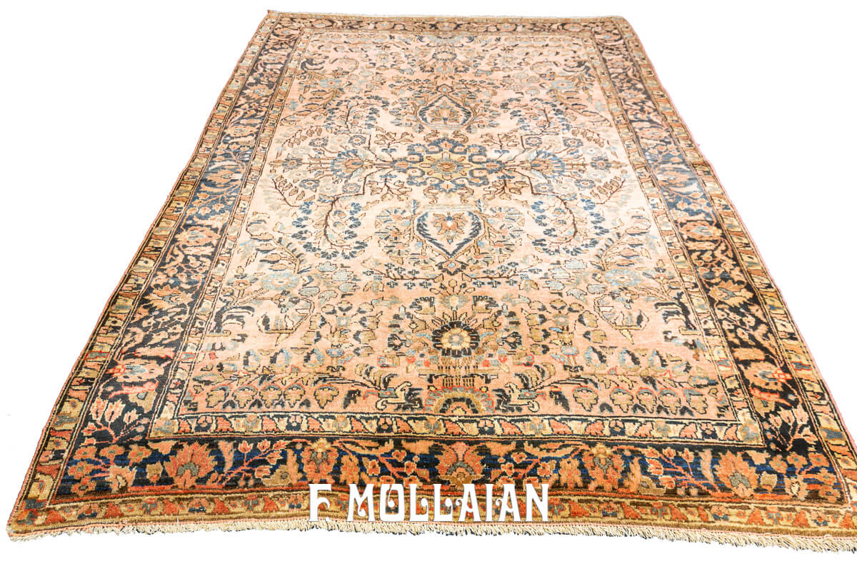 Antique Sarouk Rug Rust/Red Color n°:45968439